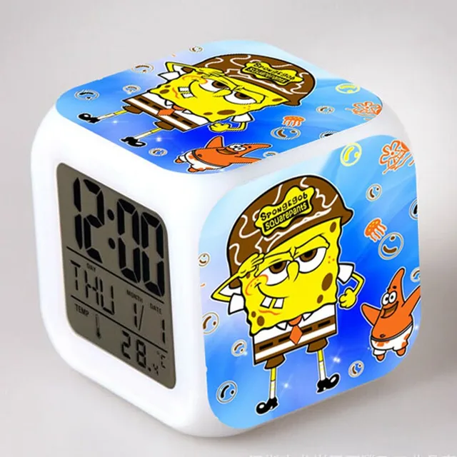 Customized LED Digital Alarm Clock SpongeBob reloj despertador Night
