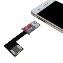 1 шт. Черный Dual SIM адаптер для Android два 2 Nano SIM NANO-SD карты памяти конвертер для XIAOMI REDMI NOTE 3 4 3s
