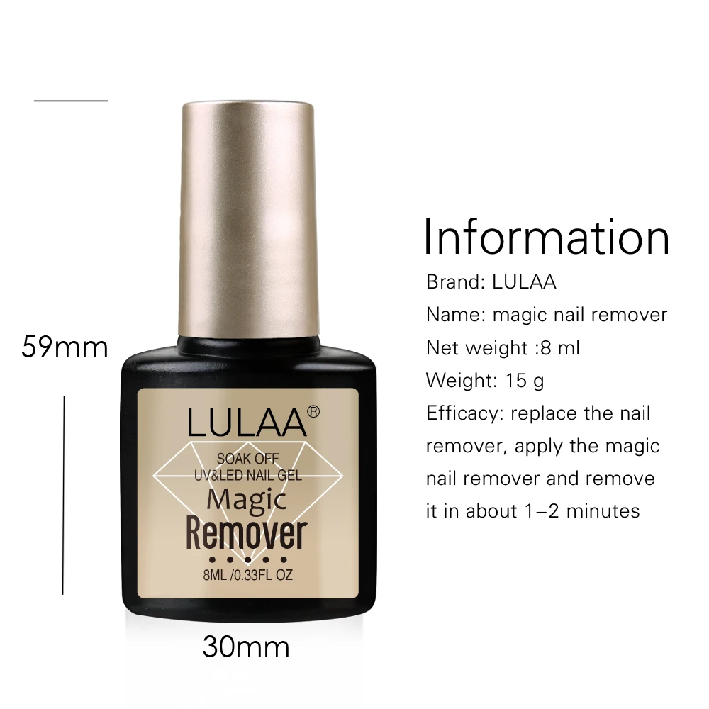 LULAA Magic Burst Soak Off гель для снятия лака Очиститель ногтей УФ лак жидкость удаление
