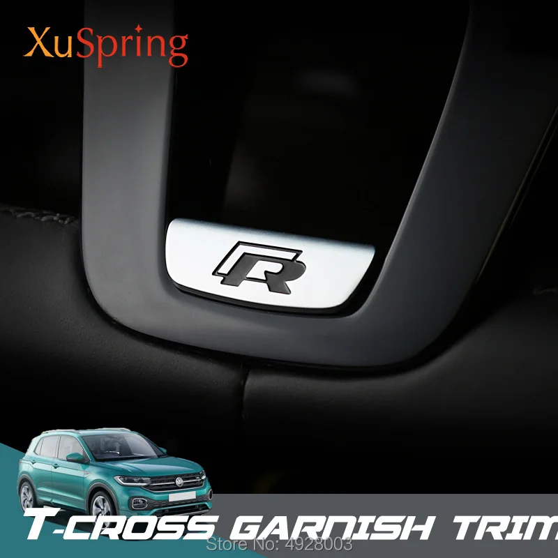 

Car Steering Wheel Stickers Trim Garnish Cover Styling Auto Accessories for Volkswagen VW T-cross Tcross 2019