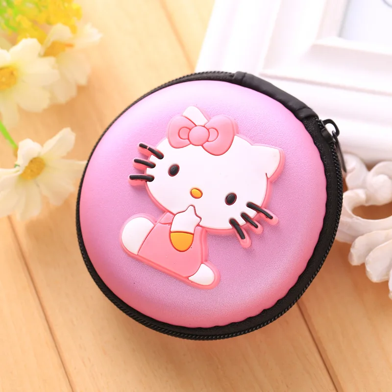

Kawaii Cute Cartoon EVA Silicone Coin Purse Hello Kitty Bag Earphone Holder Mini Zipper Coin Wallet Gifts Boys Girls Coin Purses