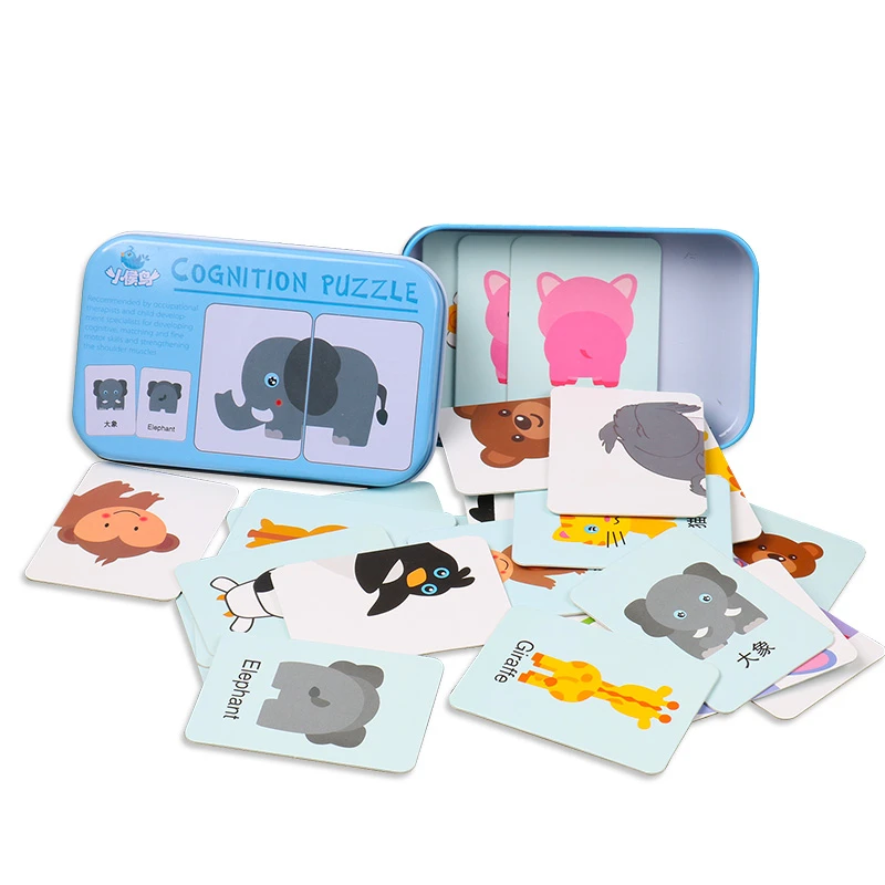 Детские игрушки игра головоломка карточка для обучения Мультяшные фрукты