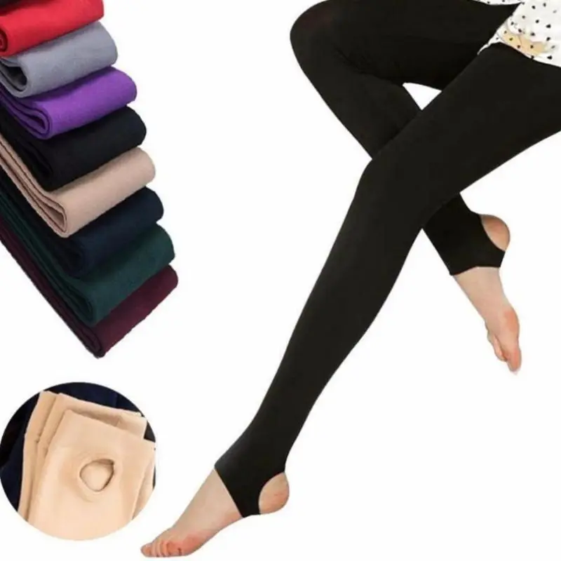 

1PCS Autumn Stirrup Leggings Elastic Velvet Thermal Ankle Slim High Waist Leggings for Women Casual Pants