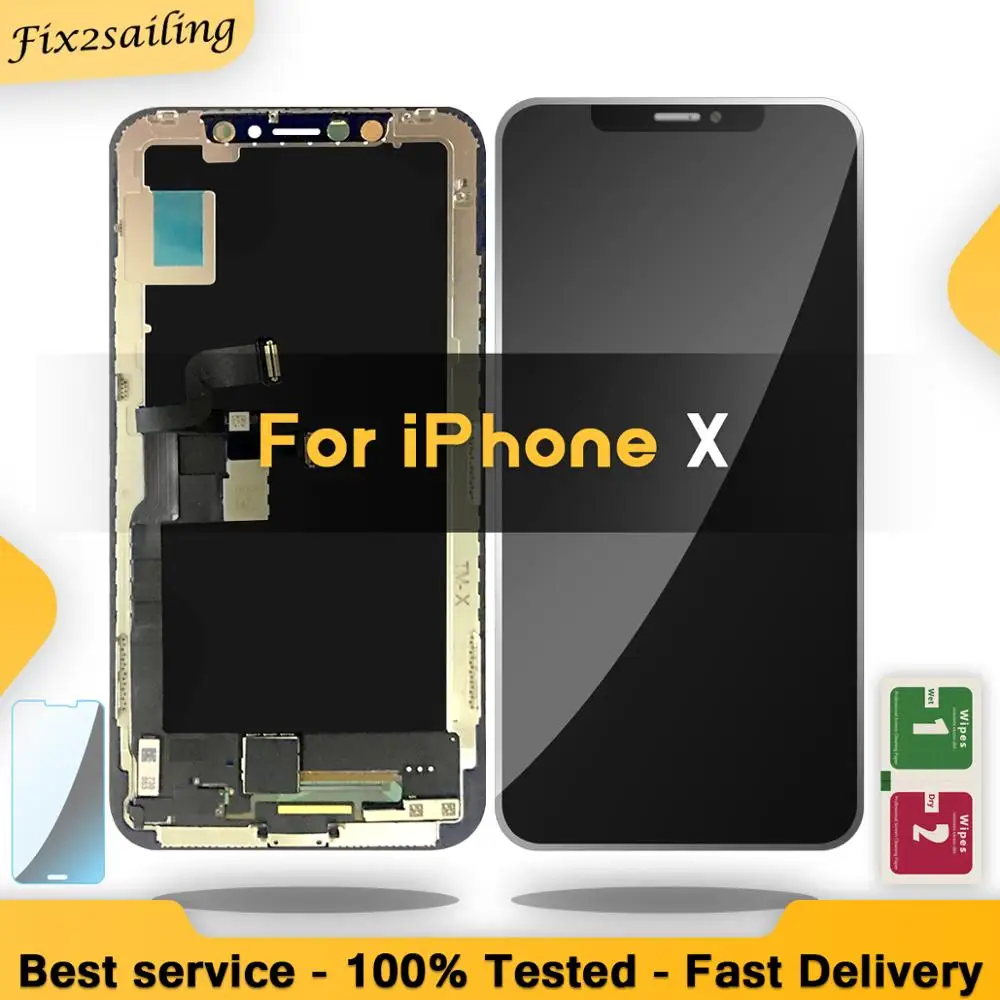 

LCD For iPhone X LCD Display For Tianma Touch Screen With Digitizer Replacement Touch Screen Assembly Parts Black