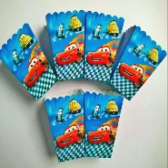 6 popcorn box Дисней автомобиль MacQueen с днем рождения Дети Свадебная вечерние украшения вечерние бумага партии поставки одноразовые посуда события украшения - Цвет: 6 popcorn box
