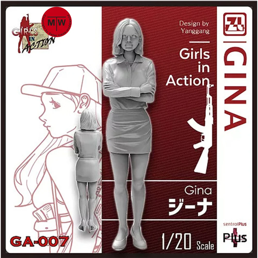 

ZLPLA Genuine 1/20 Scale Resin Figure Girls in Action Gina Assembly Model Kits Unpainted GA-007