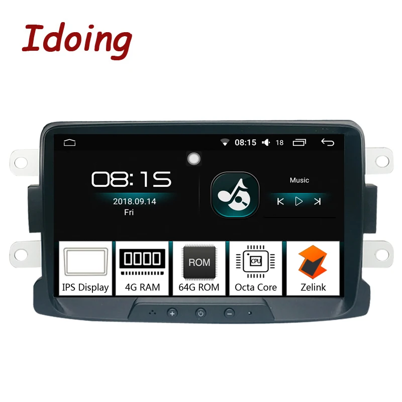 Idoing 1Din 8 &quotАвтомобильный Радио GPS мультимедийный плеер Android8.0For Renault Duster LADA 2014 2016 IPS
