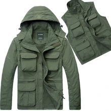Outdoor Jackets Men Detachable Sleeves Waterproof Military Man Tactical Camping Hiking Breathable Sport Coat Outerwear brand