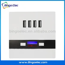 4 usb зарядная розетка вход AC85-265 V/выход 5V 3A, настенная розетка с четырьмя usb зарядными портами горячая распродажа