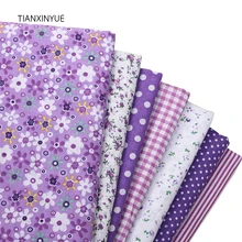 TIANXINYUE 7 шт. 50 см x 50 см фиолетовые хлопковые одеяла ткань для шитья своими руками Лоскутные детские сумки для кровати детская ткань