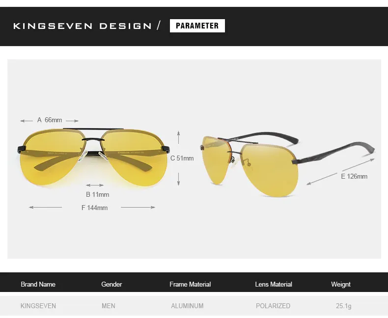KINGSEVEN, поляризационные солнцезащитные очки ночного видения, мужские, оригинальная коробка, очки для женщин, дизайнерские очки для отдыха, Oculos de sol Eyewea
