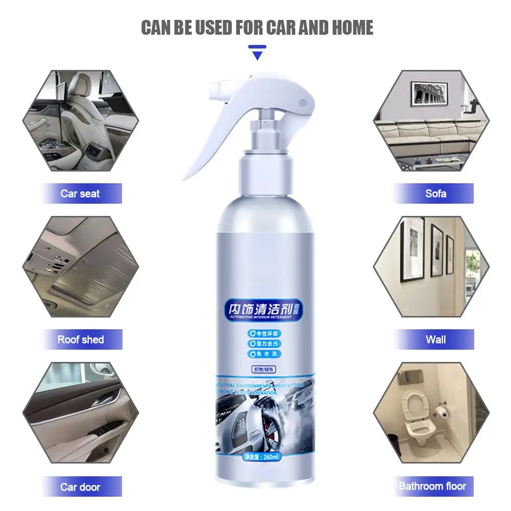  Goxfaca Car Interior Cleaning Agent Ceiling Polishing Cleaner Home Flannel Woven Cleaning Agent Dec