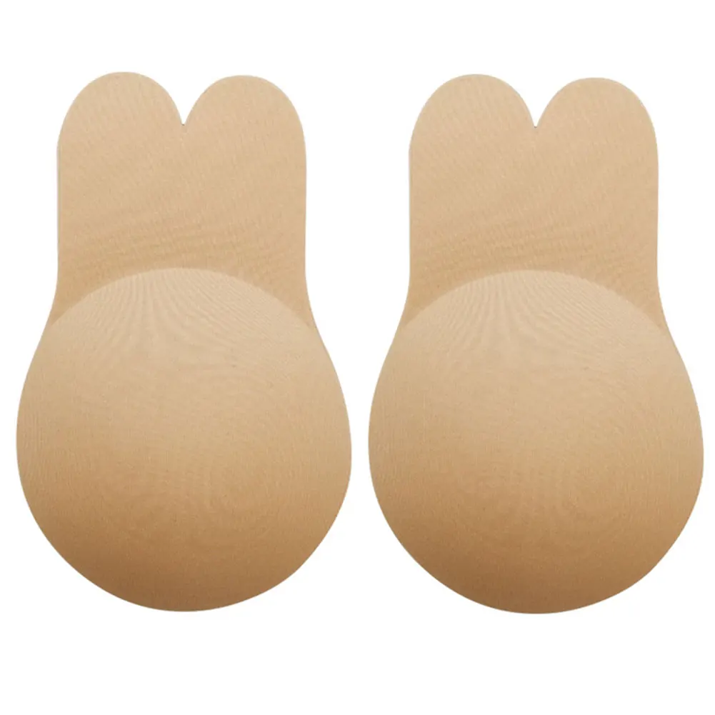 

1 Pair Silicone Sexy Women Rabbit Shaped Fashion Accessories Pasties Sticker Pads Reusable Tape Nipple Cover Invisible Bra