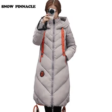 SNOW PINNACLE 2017 winter jacket women Long thicken Warm Parkas female hooded cotton padded jacket coat
