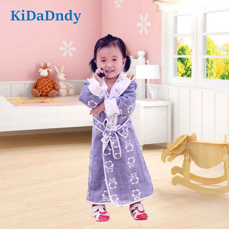 KiDaDndy Winter Baby Soft Coral Cashmere Bathrobe Girls Pajamas Robe 2