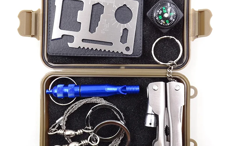 Equipamento de Acampamento ao ar Caixa de Viagem Kit de Sobrevivência de Emergência Livre Ferramentas Edc Tactical Gear Militar Conjunto Sos Mini Multitools Gadgets 7 Cheap Ferram. atividade ar livre