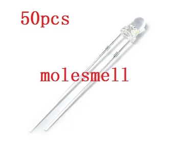 

Free shipping 50pcs LED 3mm 940nm IR Infrared Emitting Diode Round Tube Light Lamp Water Clear Emitter Emission