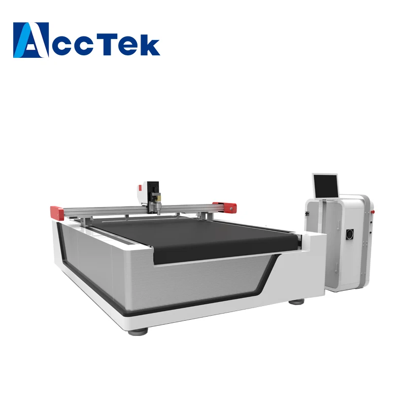 

Hot sale CNC Oscillating blade leather Cutter / Vibrating Knife Cutting Machine with CCD camera , marking pen , punching bar