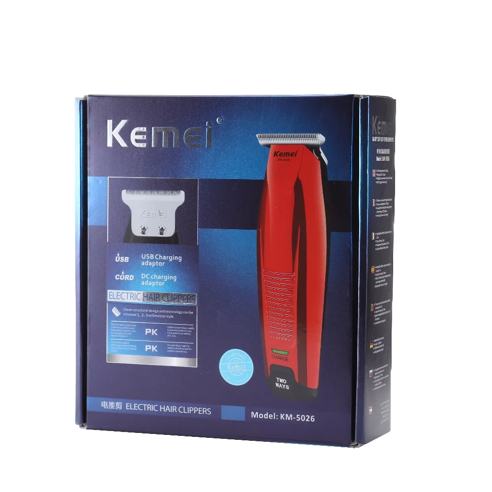 Профессиональная машинка для стрижки волос Kemei беспроводной триммер и бороды с