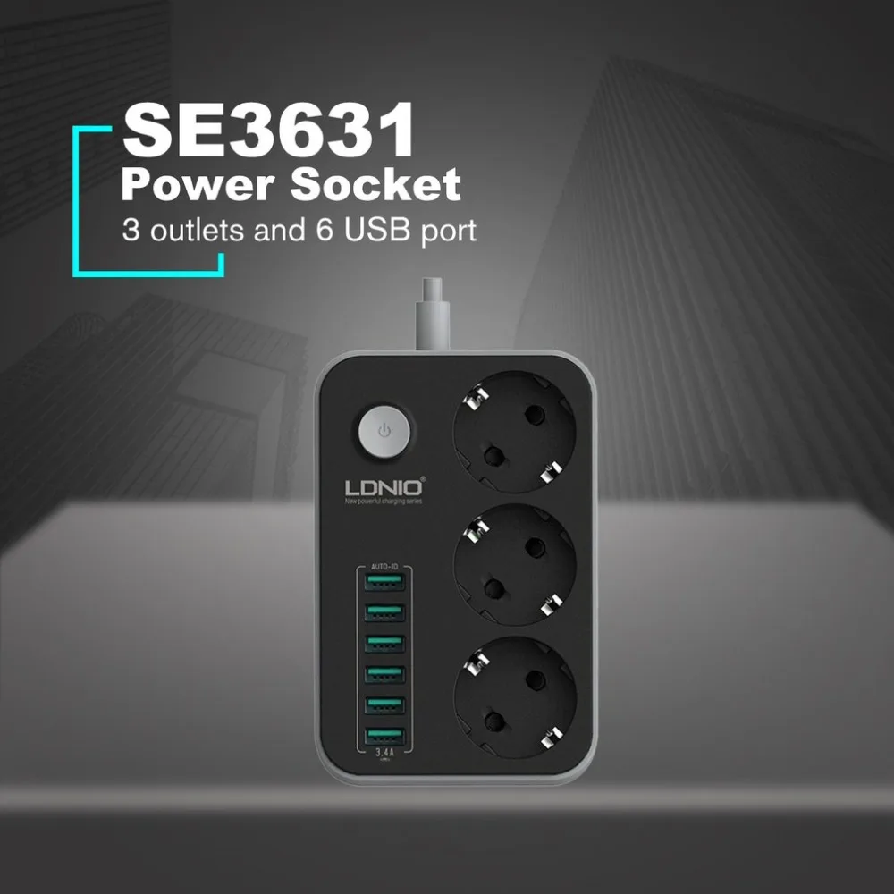 3 розетки 6 usb портов USB электронный блок питания умный дом защита розетки от скачков напряжения Быстрая зарядка домашний патч с расширителем доска ЕС