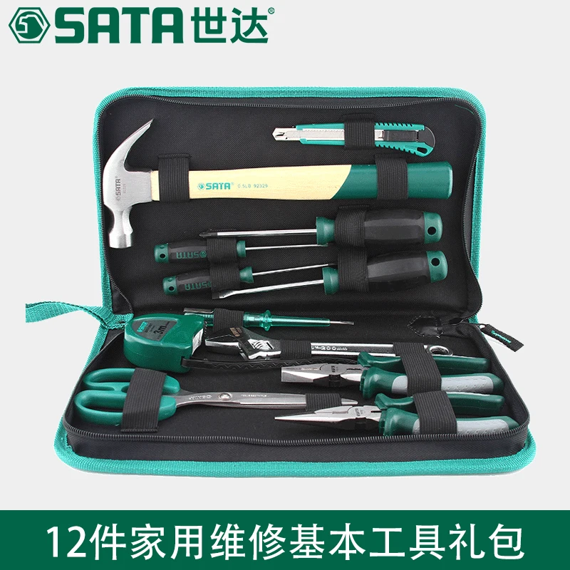 

SATA 12pcs Manual Hardware Kit Home Set Home Maintenance Plumbers Kit DY06018