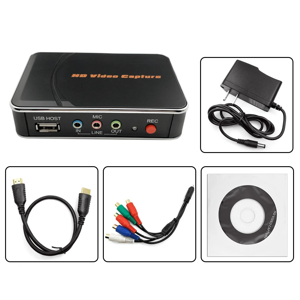 EarRise HD игровая видеозахвата 1080P HDMI YPBPR рекордер для xbox One/360 PS3/PS4 с одним щелчком без ПК не задал никаких настроек
