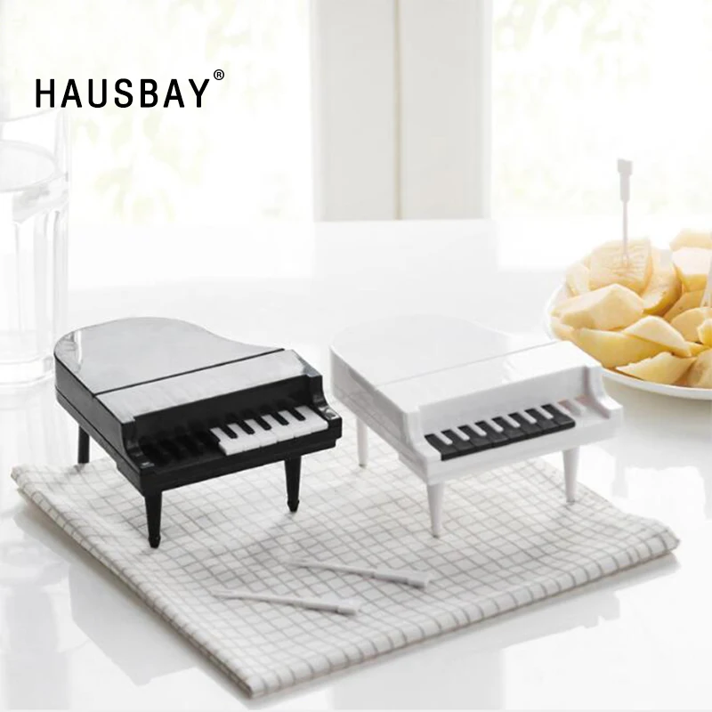 

10pcs/set Fruit Forks Creative Piano Dessert Forks Children Food Picks Bento Lunch Party Decoration Kitchen Accessories 08141