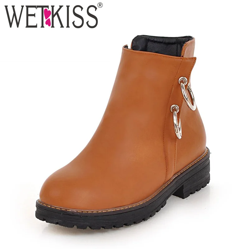 womens ankle boots round toe