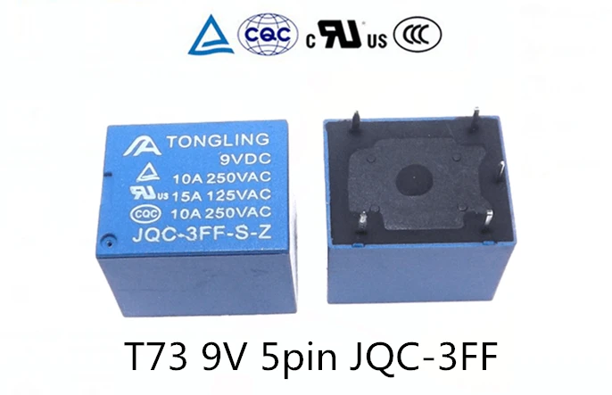 8 шт. реле 9 v 10A 250VAC JQC-3FF T73 питания Новое хорошее качество для SRD-9VDC-SL-C | Обустройство