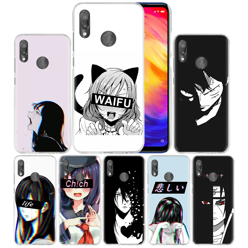 

LEWD Sad Japan Anime Case for Xiaomi Redmi Go Note 7 6 6A Pro S2 5 5A 4X Mi A1 A2 9 Mix 3 5G 8 lite Play F1 Hard PC Phone Cover
