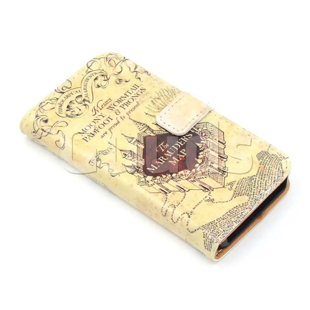 The Marauders Map Leather Wallet Case for iPhone 5s / for iPhone 5