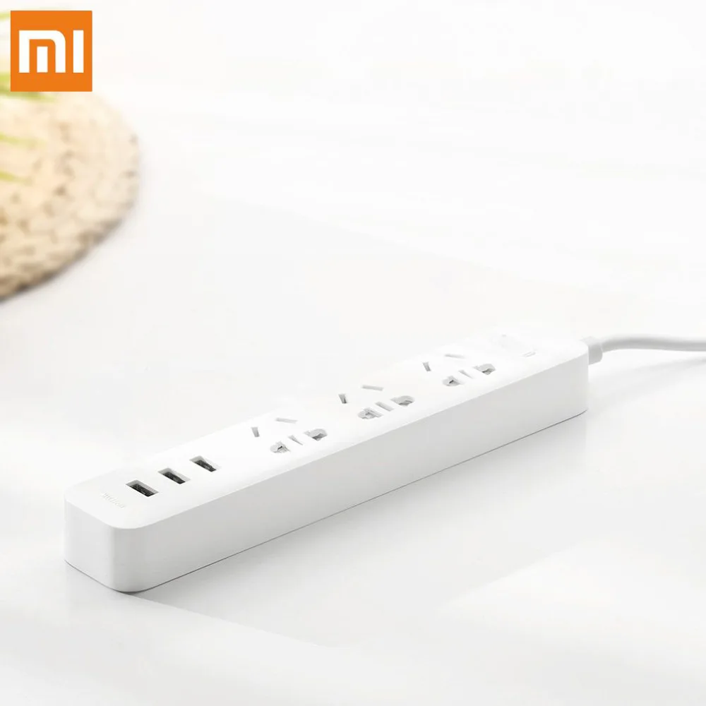 Продажа Xiaomi мощность полосы 3 порты и разъёмы USB 2A быстрой зарядки Sokect зарядное устройство Plug Multi функция для телефона планшеты PC