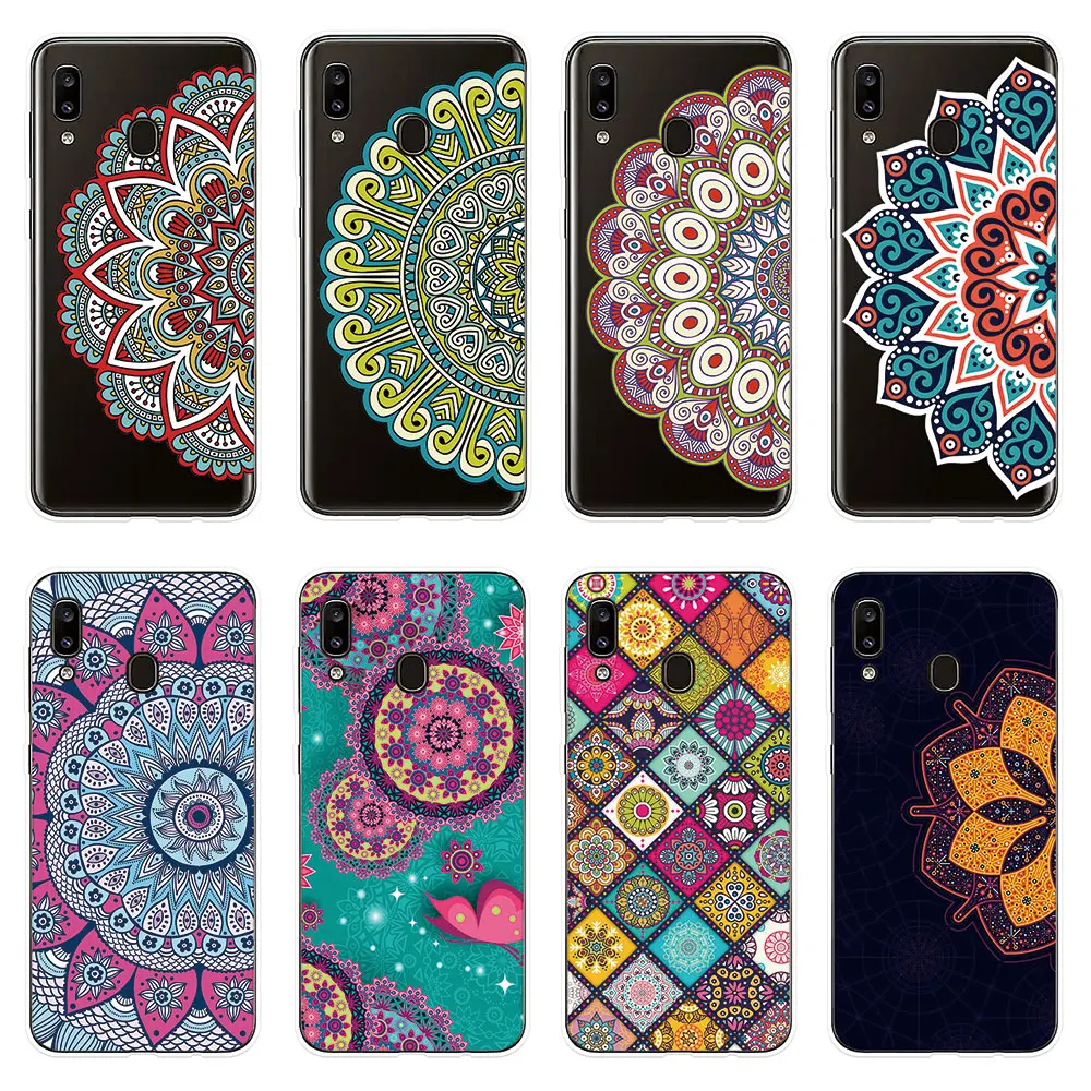

Silicone Case Mandala For Sumsung Galaxy A10 A20 A20E A30 A40 A50 A60 A70 A80 Phone Cover For Sumsung M10 M20 M30 Cover Case