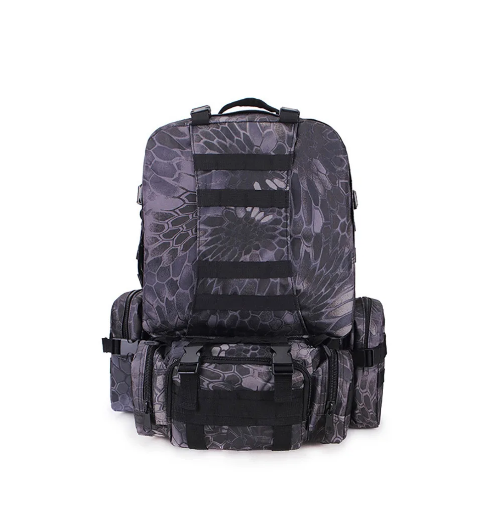 Большой Открытый Спортивный военный тактический альпинистский рюкзак 4 в 1 Molle, походный рюкзак, дорожная сумка - Цвет: B Snake