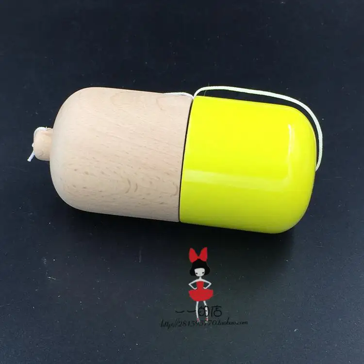 100 шт. Pill Форма Kendama Бал традиционные японские игры 10x5 см из искусственной кожи Краски& Бук для взрослых дань профессиональный