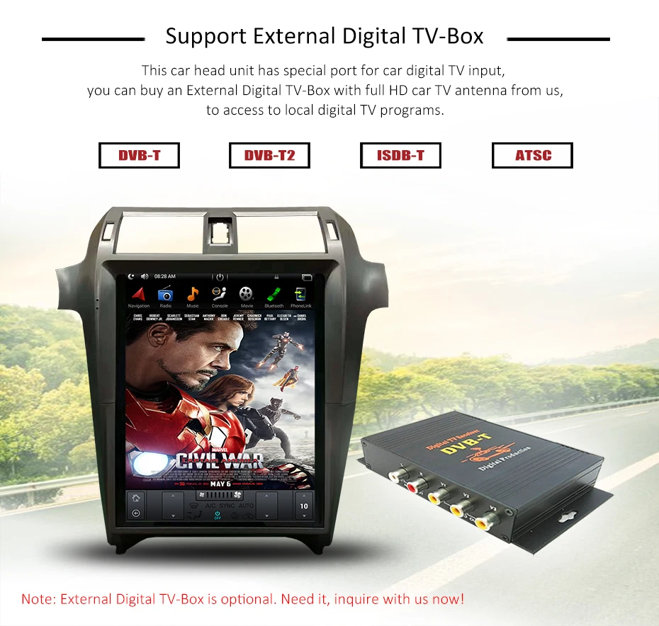 Best Android Tesla style Car DVD Player GPS Navigation For Lexus GX400 GX460 2016 2017 2018 head unit multimedia radio tape recorder 9