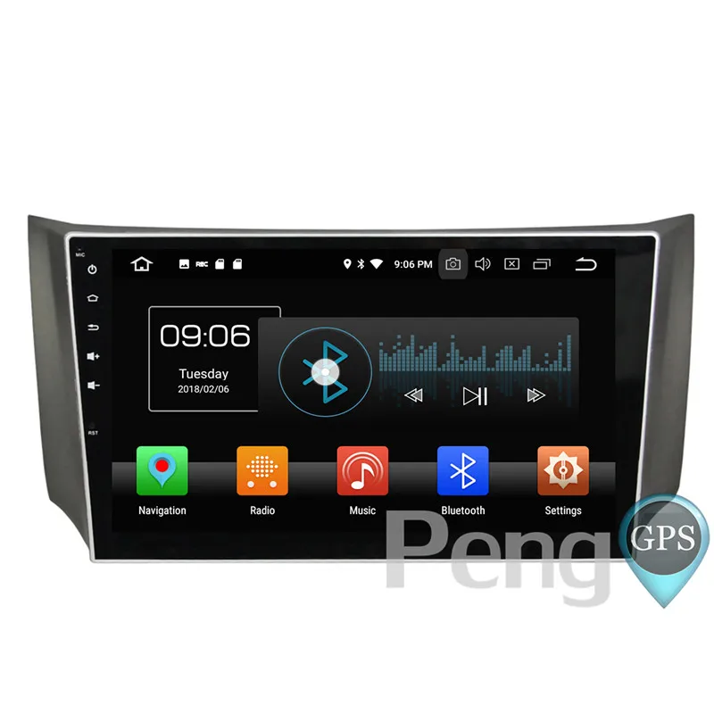 Discount 2 Din Android 8.0 Car CD DVD Player 8Core GPS Navigation for Sylphy 2012-2015 Stereo 1080P HD Screen Autoradio Headunit FM 1