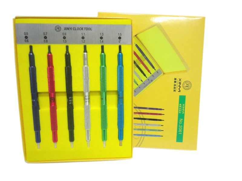 

6pcs Set Watch Hands Insert Fitting Press Setting Presto Dual Sided Repair Tool for Watchmakers