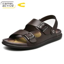 Camel Active/Новинка года; мужские сандалии из натуральной кожи; Роскошная Летняя обувь высшего качества; мужские модные сандалии; пляжная обувь