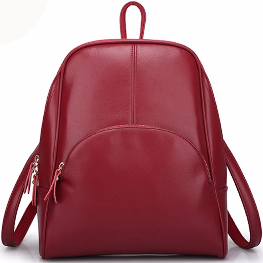 Handmade Fashion Style Genuine Leather Women Backpack Shoulder Bag Leather Backpack for Women