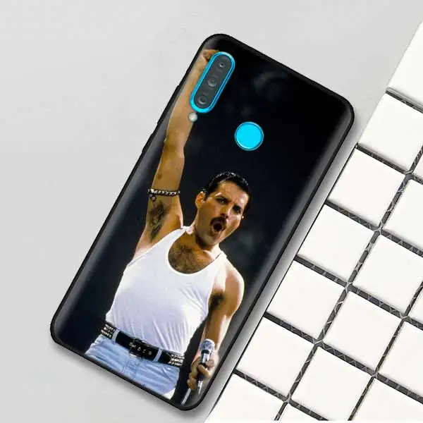 Черный силиконовый чехол для huawei P30 P20 P10 mate 20 10 Nova 5 5i Lite Pro P Smart+ Z Shell queen Freddie Mercury - Цвет: 08
