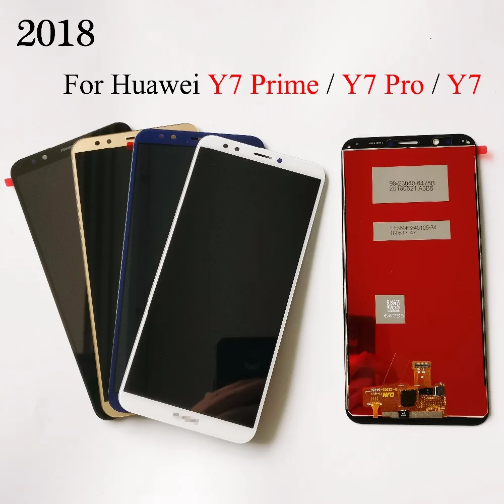 

White/Black 6.0 inch Full LCD Display + Touch Screen Digitizer Assembly Replacement For Huawei Y7 Prime 2018 LDN-LX1 / LDN-L21