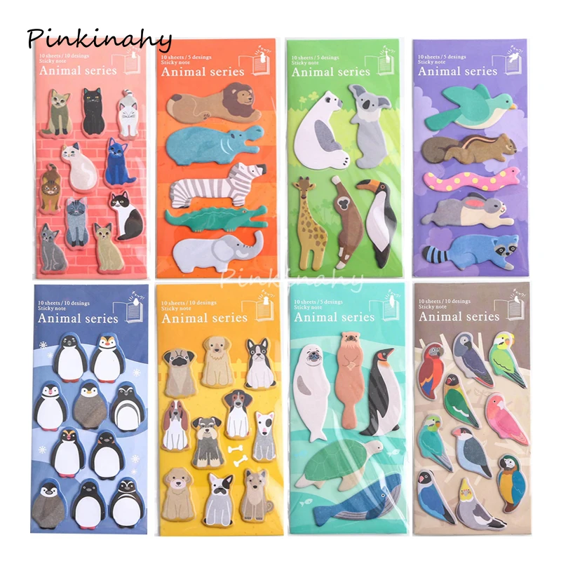 

Animal Cats Dogs Crocodile Cute Sticky Notes Post Memo Pad School Supplies Planner Stickers Paper Bookmarks Kawaii Stationery
