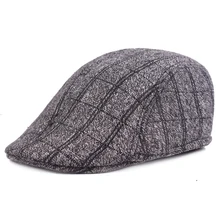 HT1508 новые осенние зимние мужские шапки классические ретро клетчатые береты винтажные теплые береты для папы повседневные мужские улучшенные береты