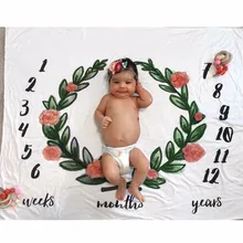Puseky Письмо печати для новорожденного мягкий Фотография реквизит для фото младенца фон хлопок покрывало, плед спальные мешки