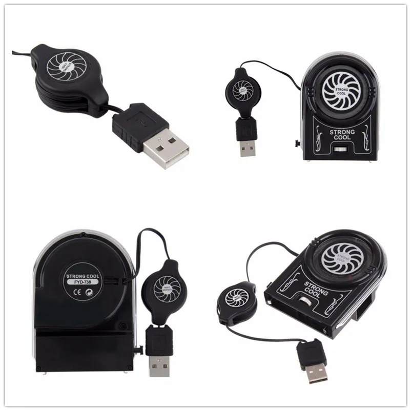 

JETTING 1Pcs Vacuum LED USB Cooler Air Extracting Cooling Pad Fan for Notebook Laptop Computer Peripheral External Cooling Fan