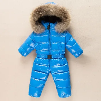 

Baby Outerwear Newborn Winter Romper Boys Parka Girls Snowsuit Duck Down Jumpsuit Infant Coats Fur Collar Hoodie Kids Clothes