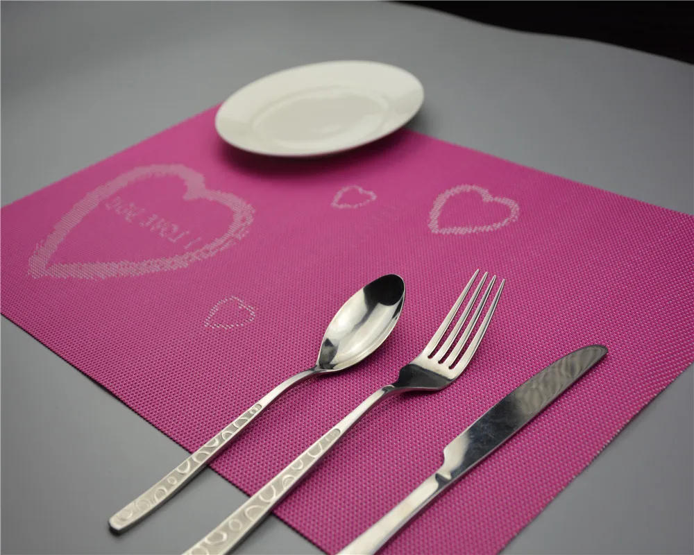 

4 Pcs/lot Placemats for Breakfast Table Home Kitchen Mats and Pads on the table Christmas Gift Mat JI 0811