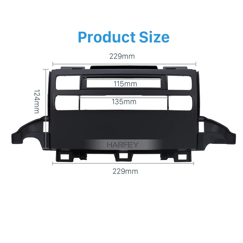 Harfey Car Stereo Frame Kit для Toyota Prado J120 2009 Модифицированная Установка отделка крепление