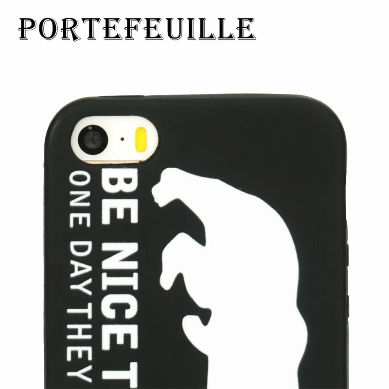 Portefeuille-Relief-TPU-Phone-Case-For-iPhone7-7plus-iPhone-5-5S-SE-6-6S-7-Matte-Soft-Touch-Rubber-Silicon-Fashion-Black-Summer-1 (6)